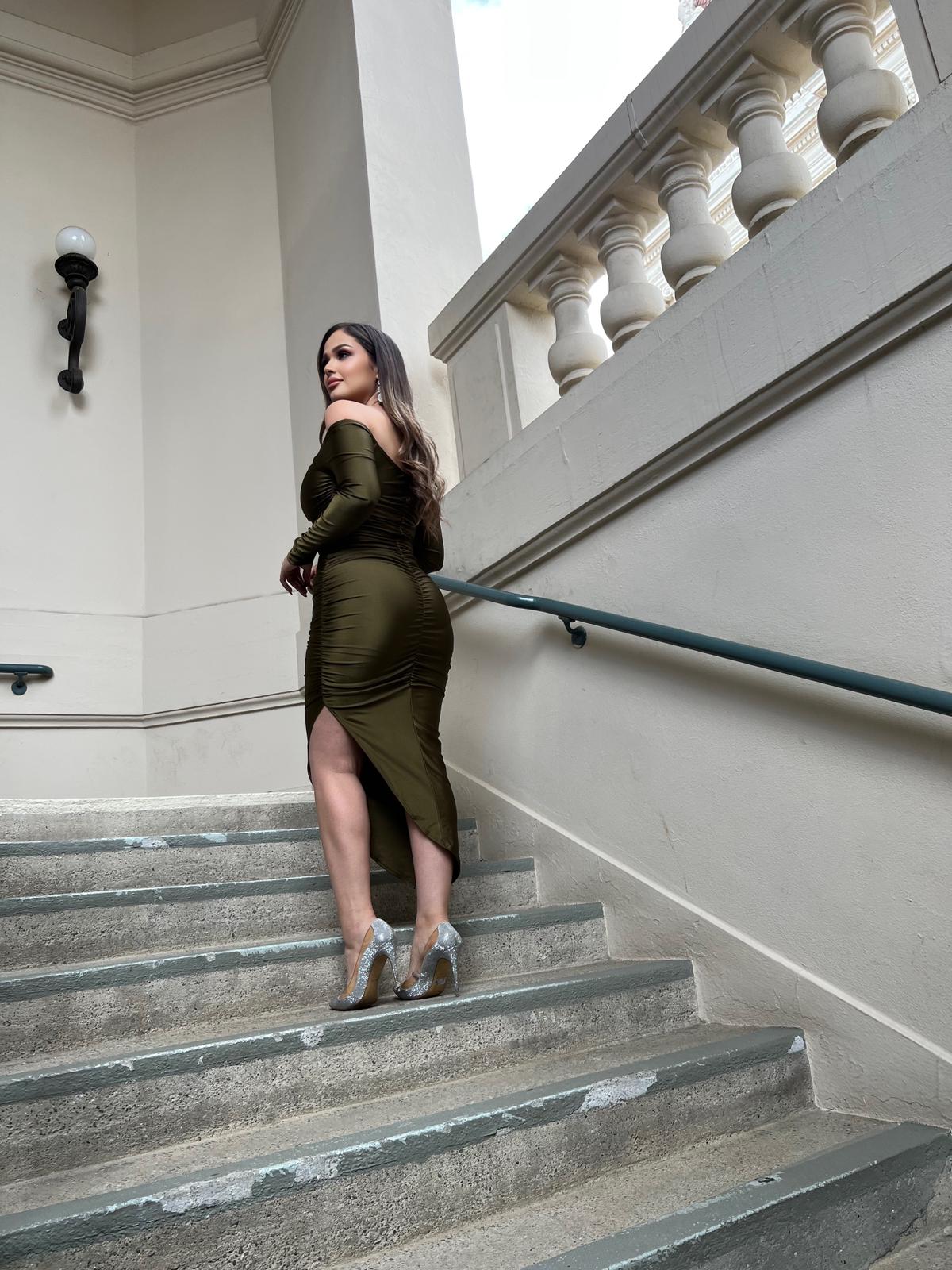 Carlina Dress (Olive)