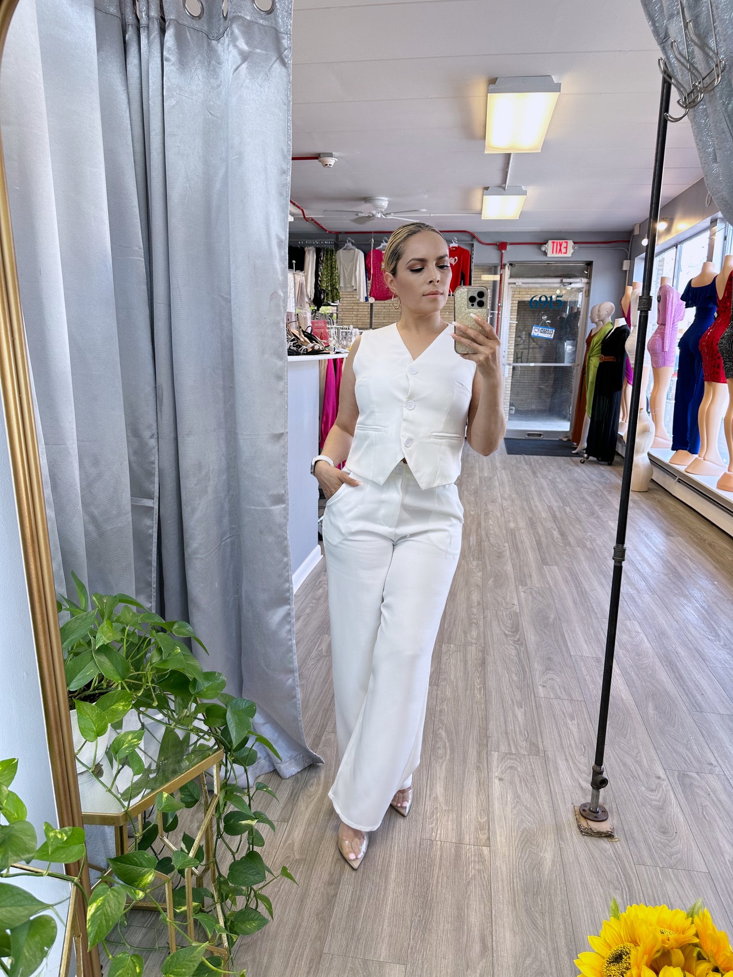 Lexie Pant Set (White)