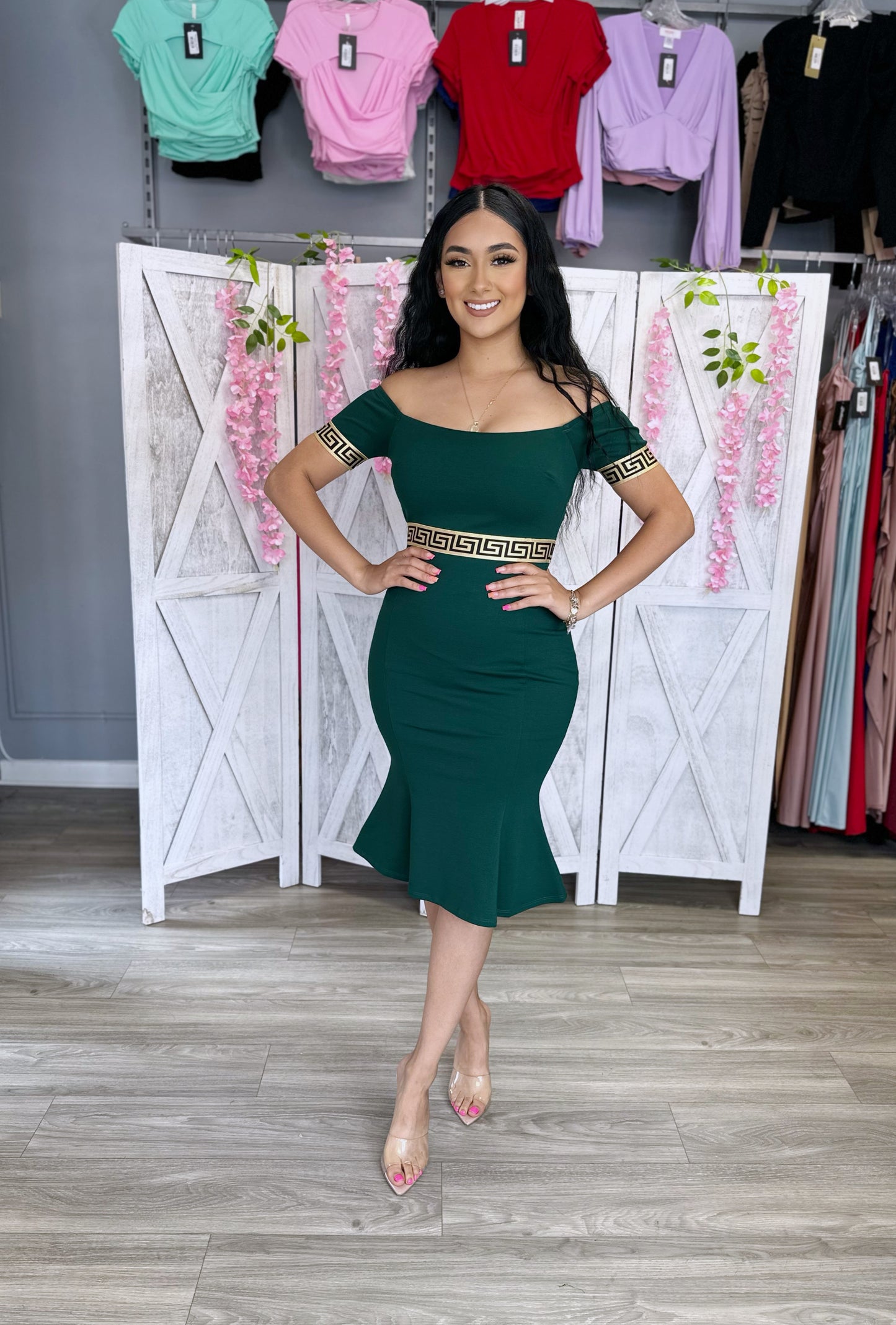 Isela Dress (H Green)
