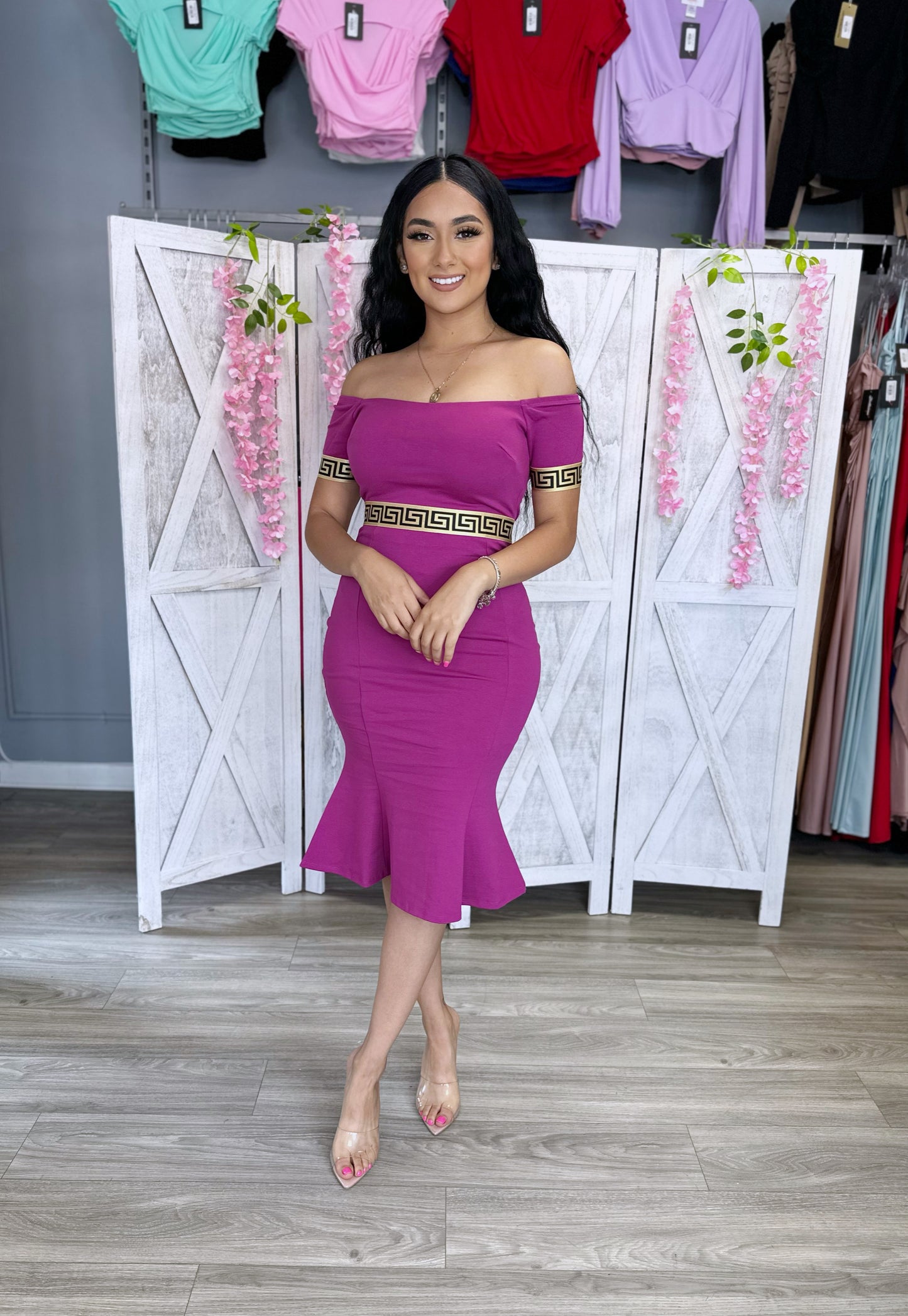 Isela Dress (Magenta)