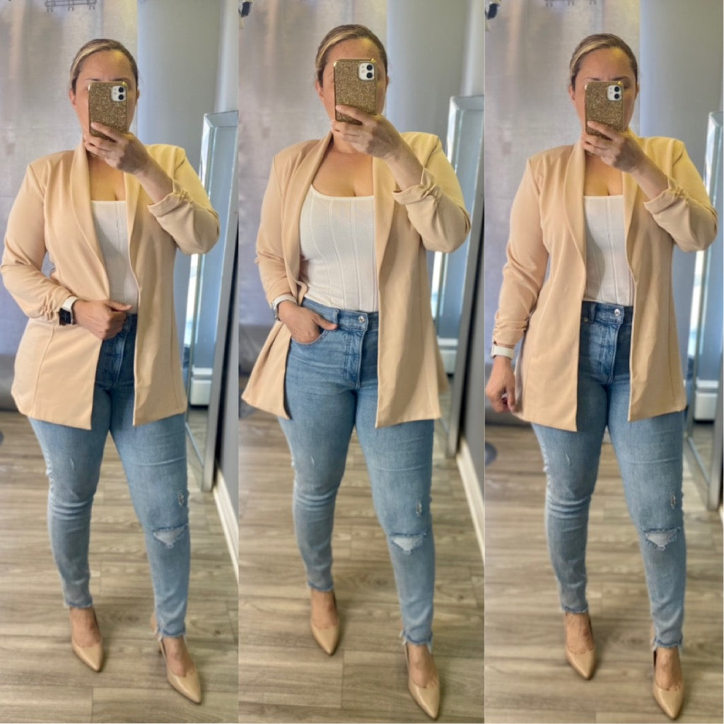 Julian Boyfriend Blazer (Oatmeal)