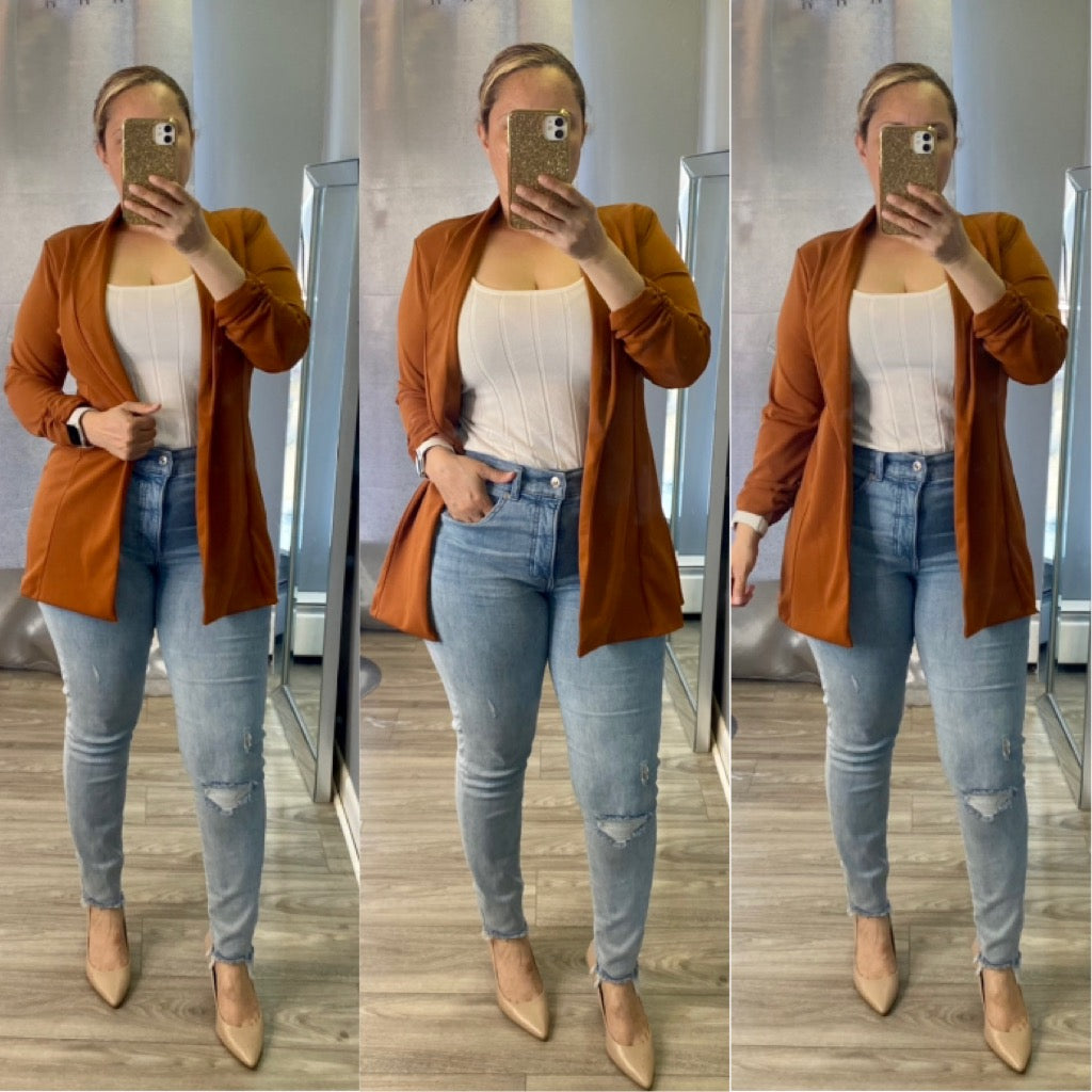 Julian Boyfriend Blazer (Terracotta)