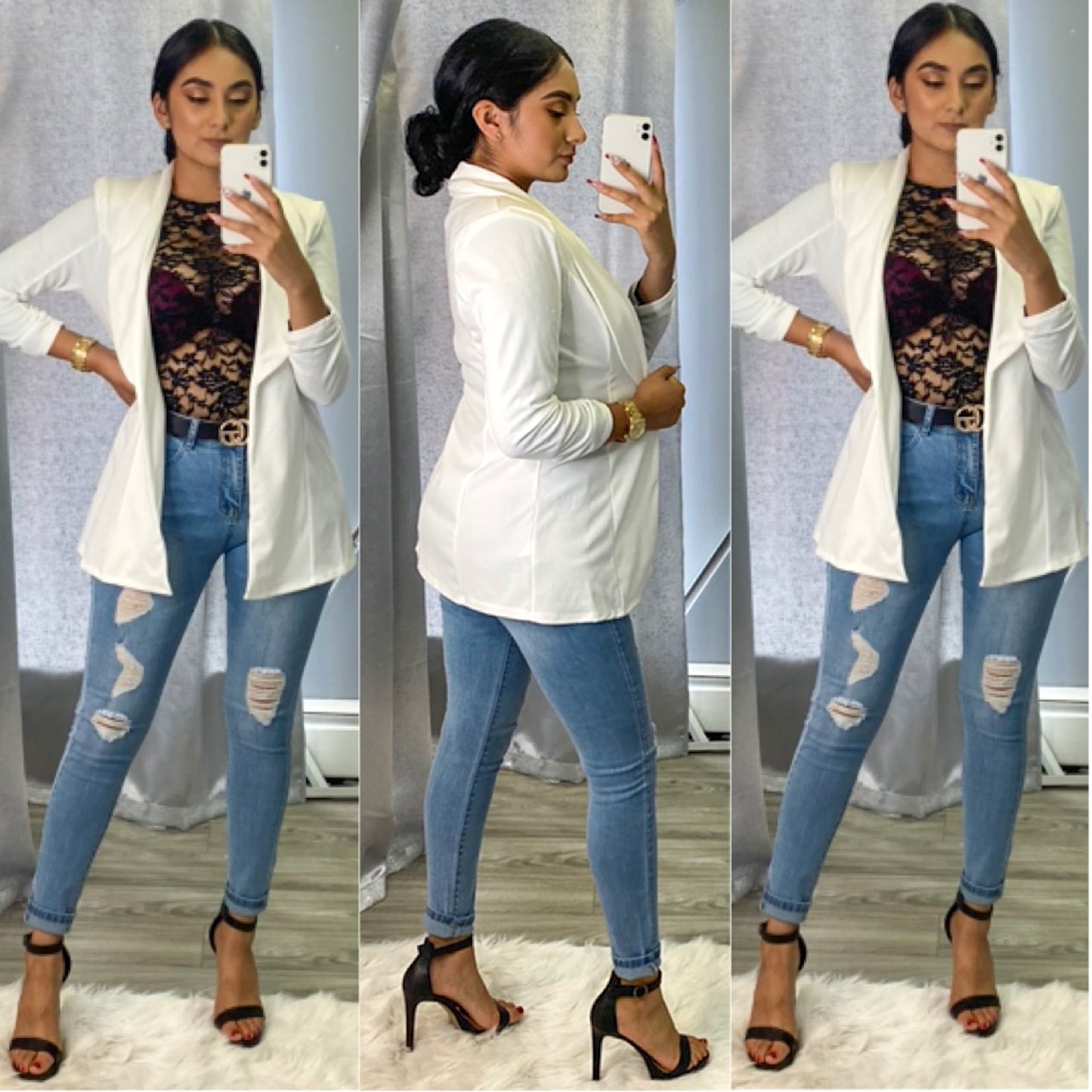 Julian Boyfriend Blazer (Ivory)