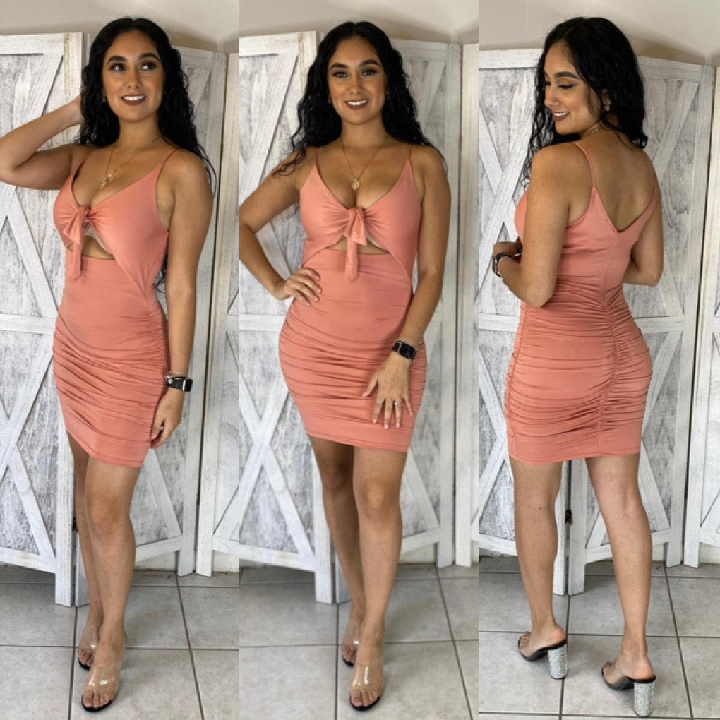 Salmon Cocktail Dress