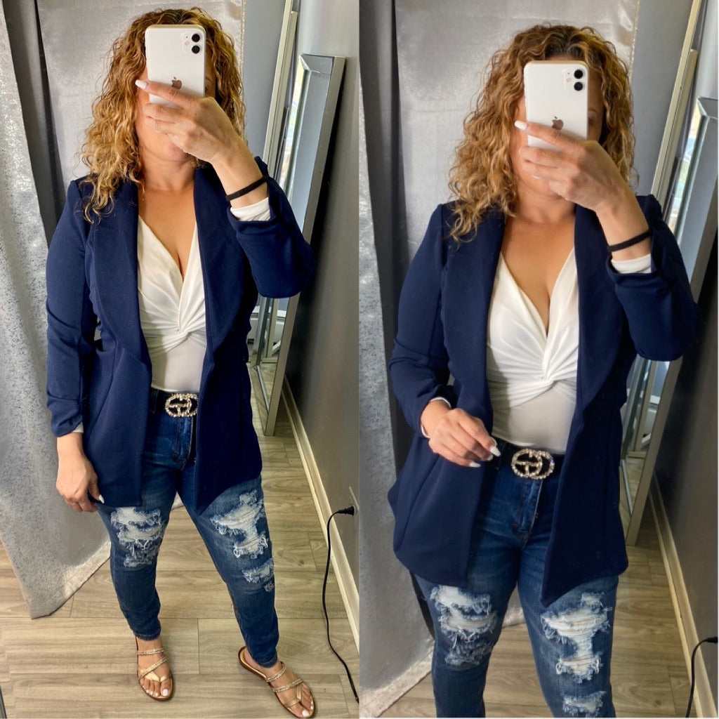 Julian Boyfriend Blazer (Navy)