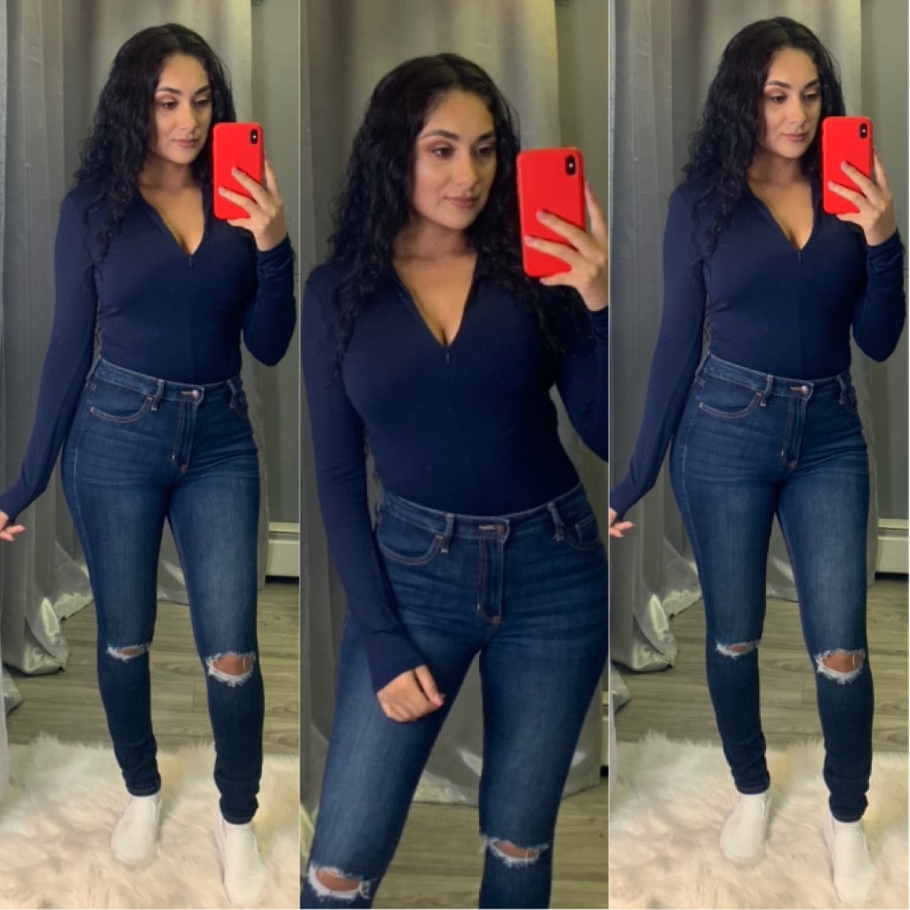 Jaclyn Bodysuit (Navy)