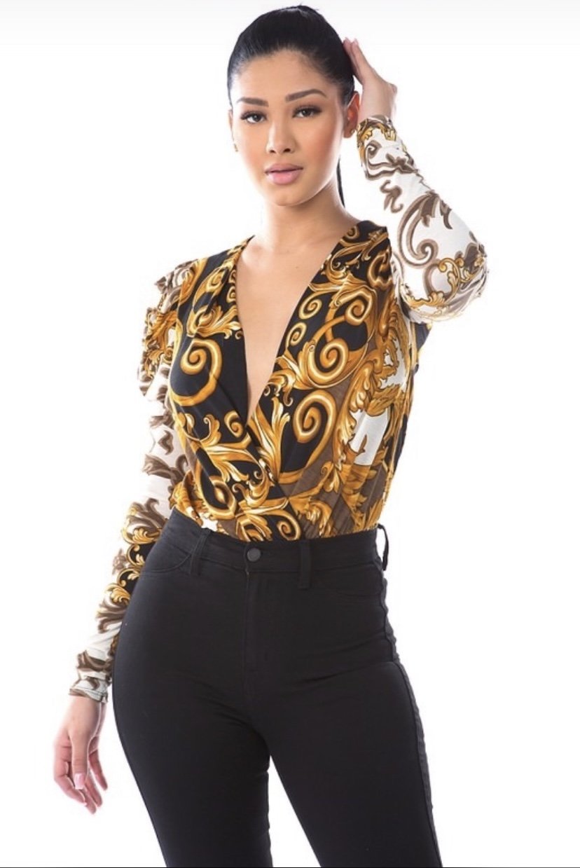 Marina Bodysuit (Black/White)