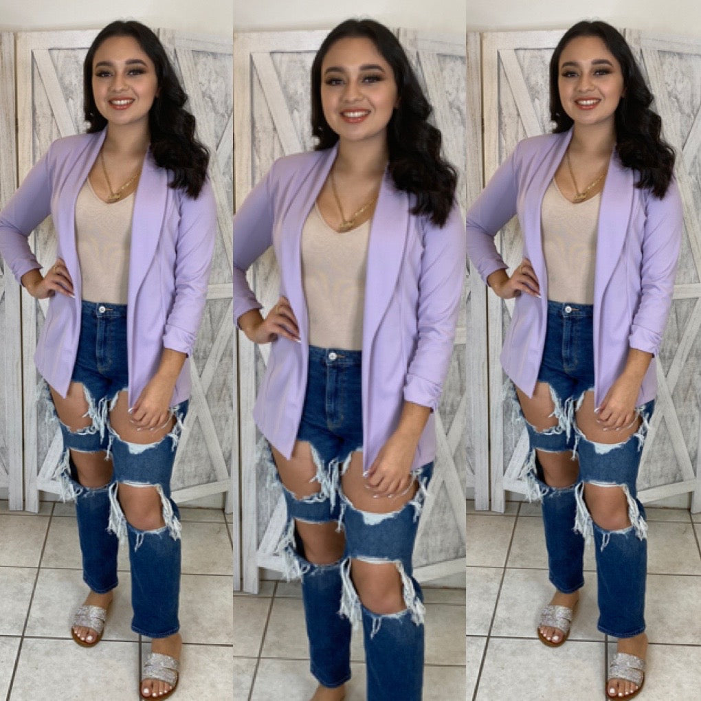 Julian Boyfriend Blazer (Lilac)