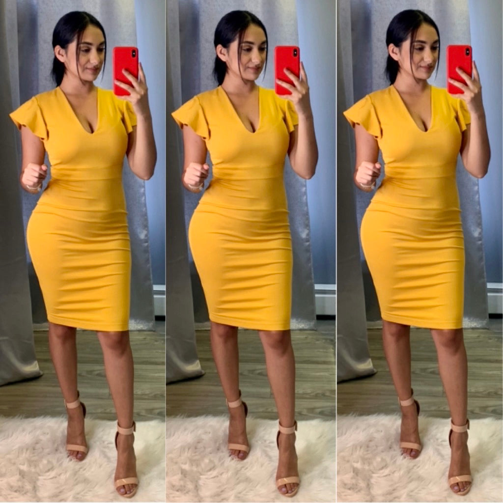 Dayanara Dress (Mustard)
