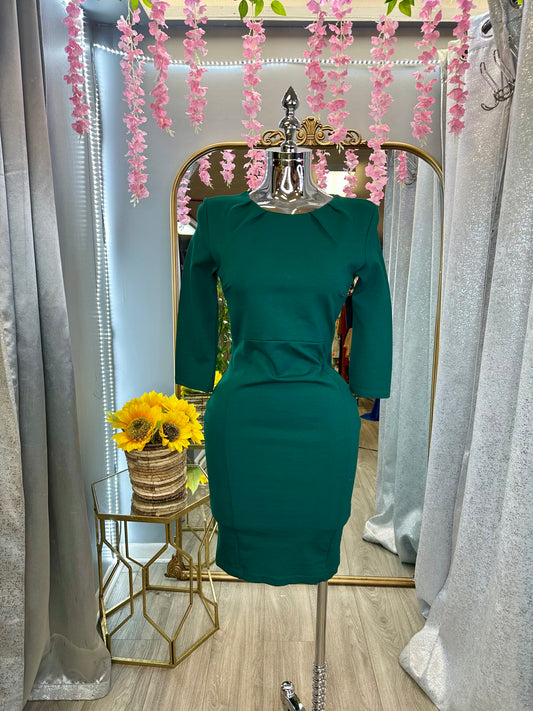 Executive Couture Dress - Hunter Green