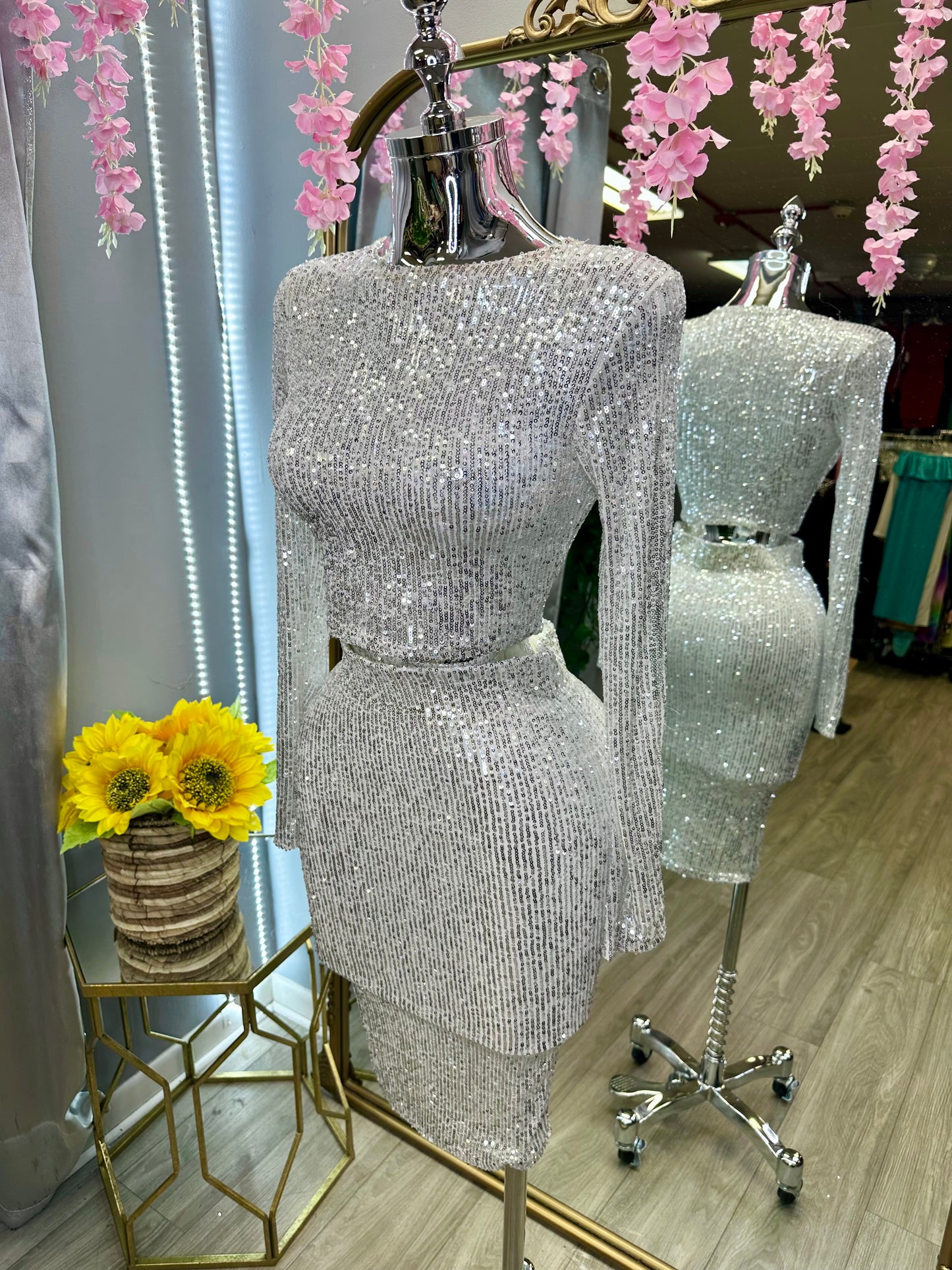 Samira Sequin Set - Silver