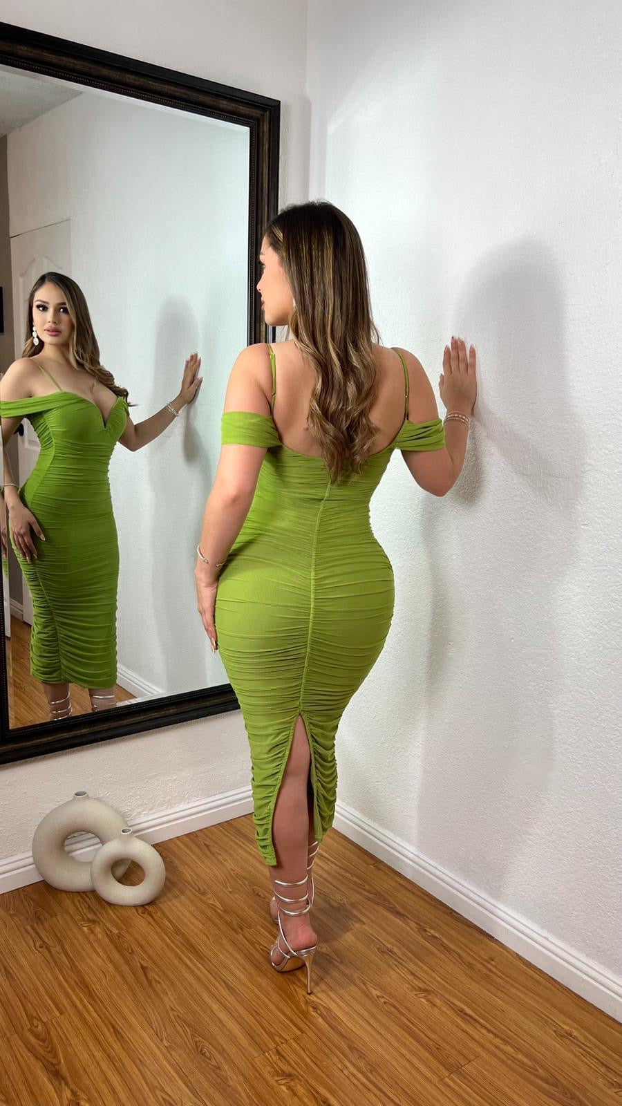 Klarissa Dress (Green Apple)