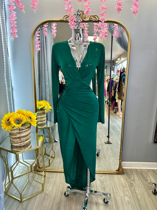 Arriving Late Dress (H Green)