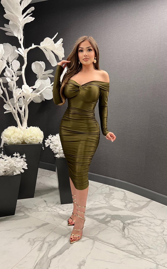 Regina Dress (Olive)