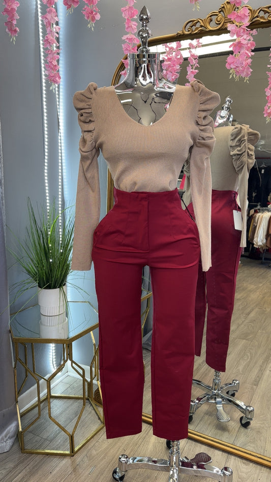 Signed & Sealed Skinny Pants (Wine)