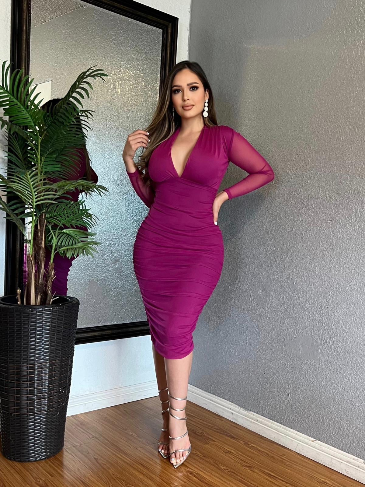 Ziana Dress (Magenta)