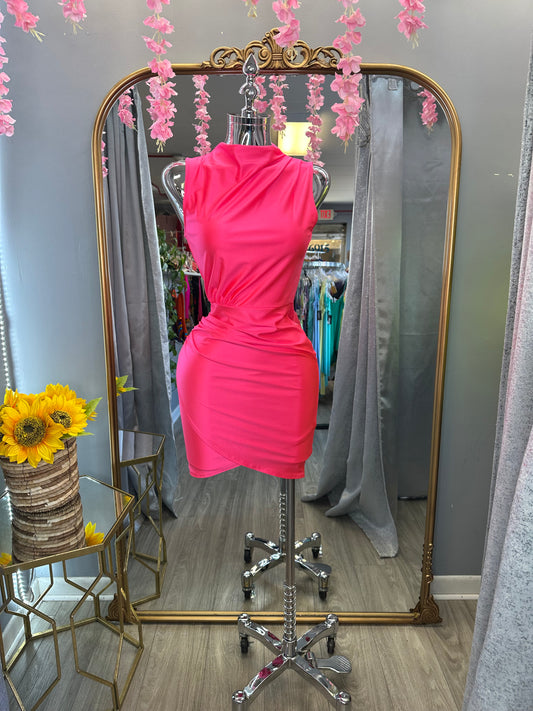 Neon Vibes Dress (Neon Pink)