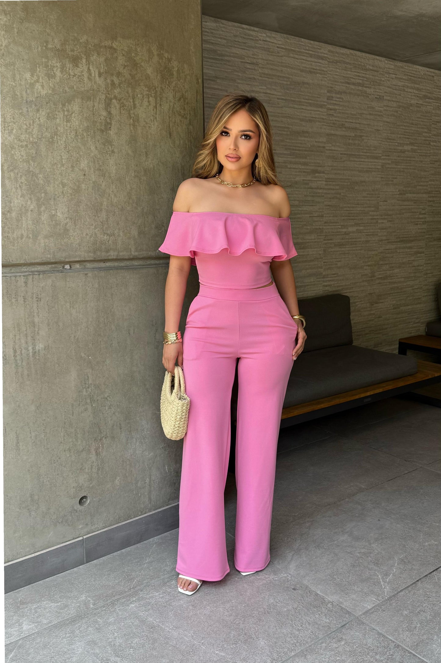 Andrea Pant Set (Pink)💖