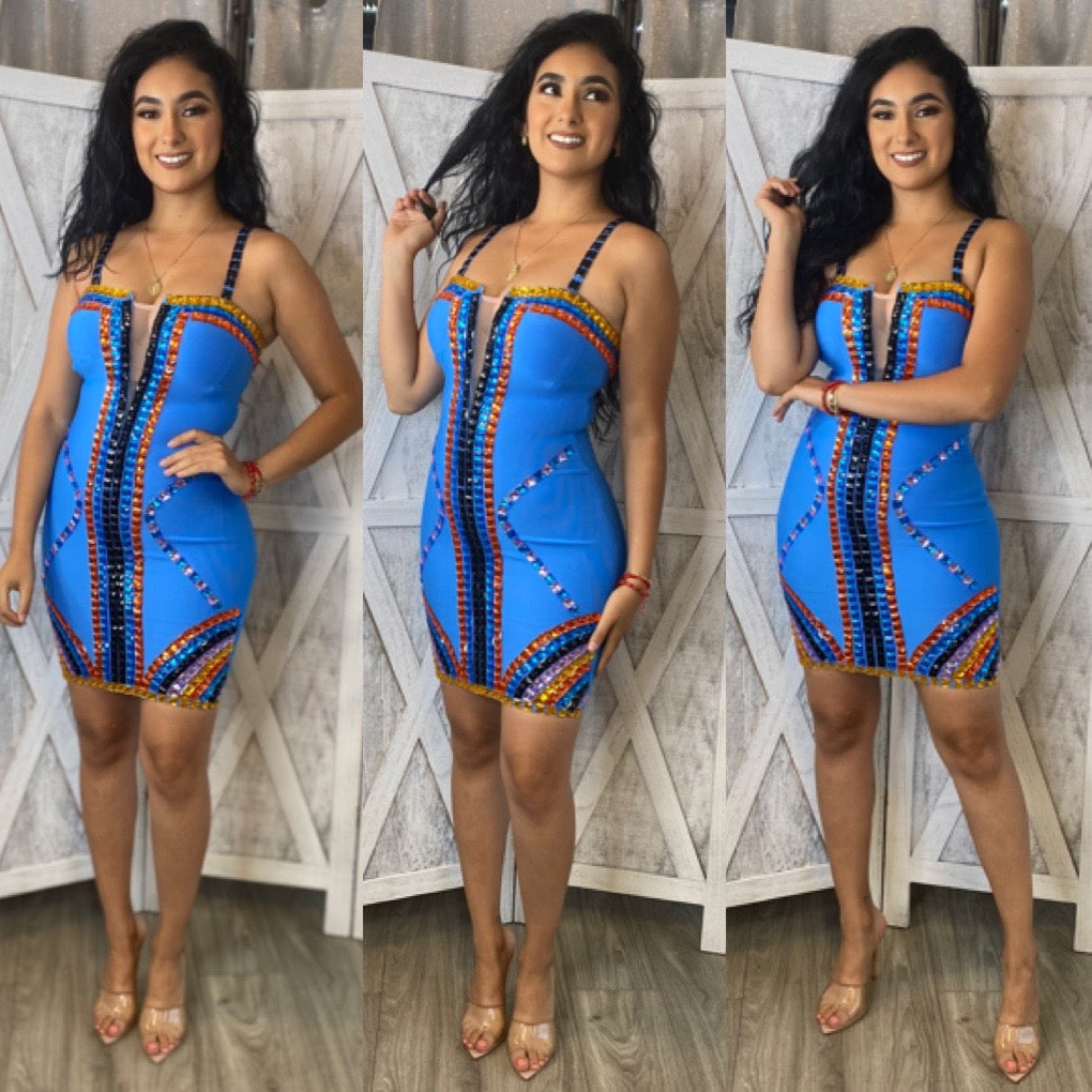 Venchy Bandage Dress (Blue) MEDIUM Venchy Bandage Dress (Blue) MEDIUM