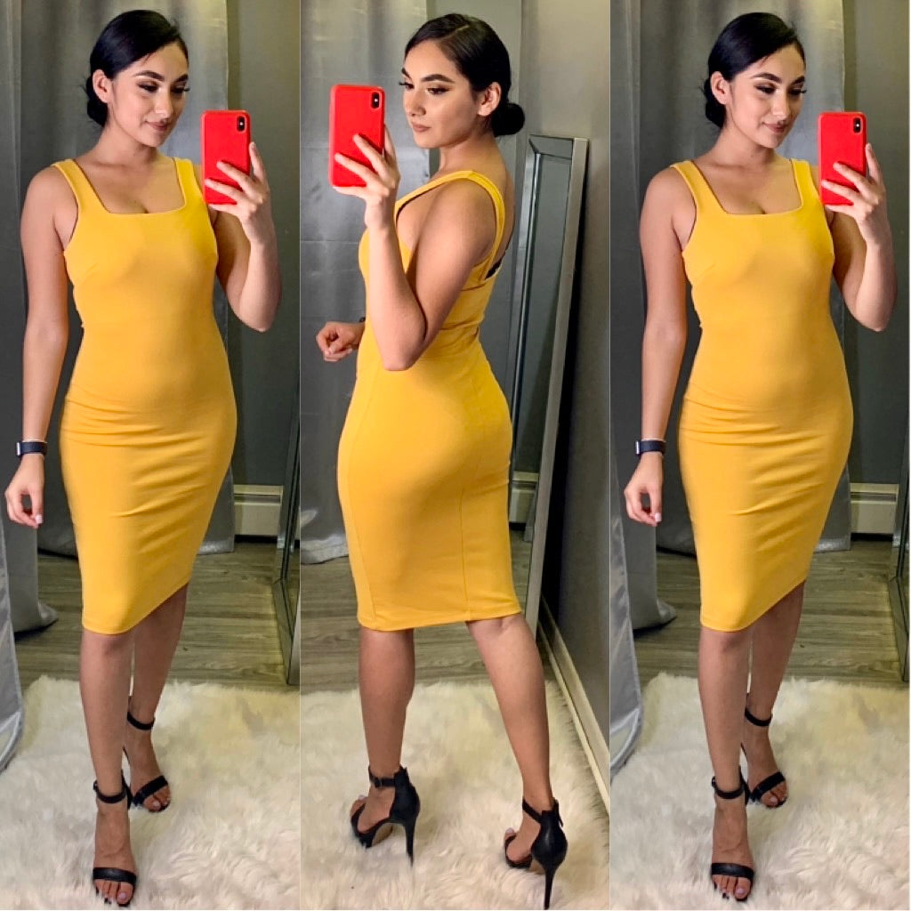 Noelia Dress (Mustard)