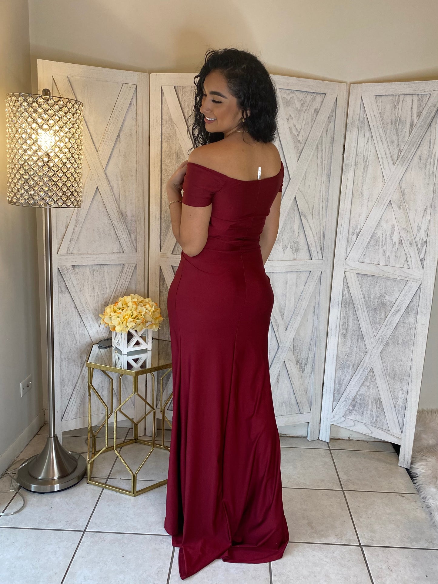 Veronica Dress (Burgundy)