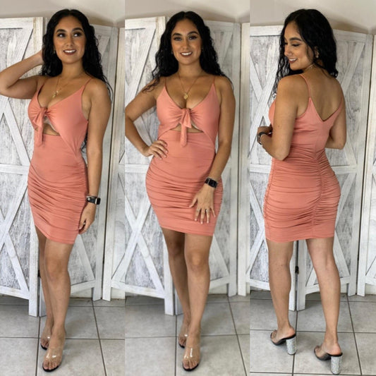 Damaris Dress (Salmon)