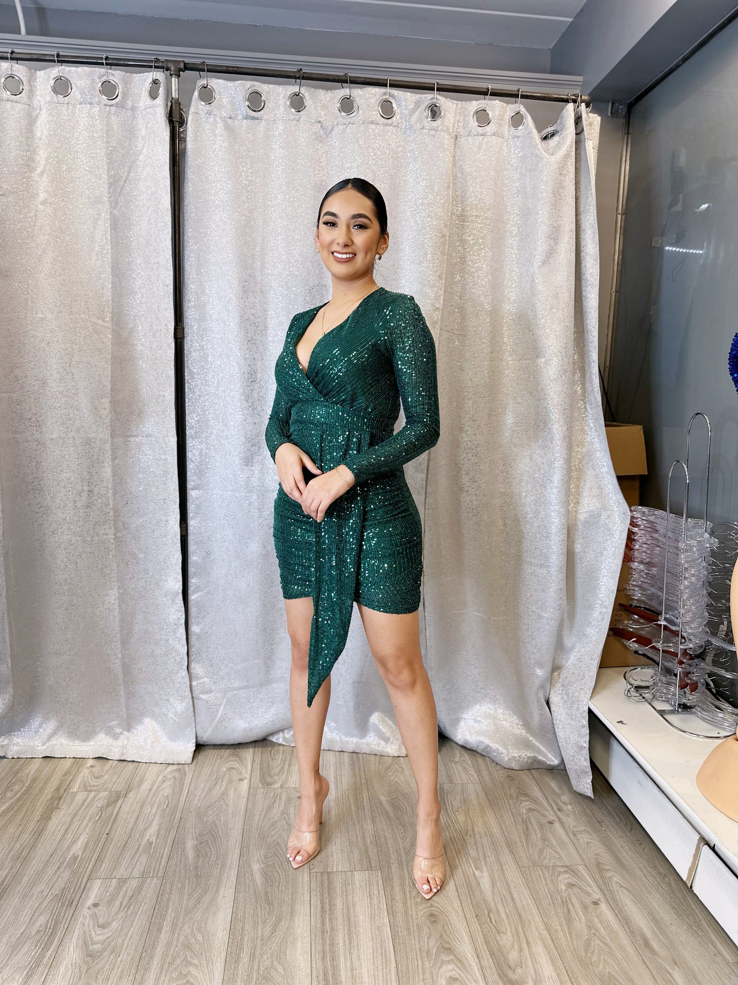 Leilani Sequin Dress (Green)